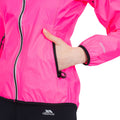 Hi Visibility Pink - Pack Shot - Trespass Womens-Ladies Beaming Packaway Hi-Vis Jacket