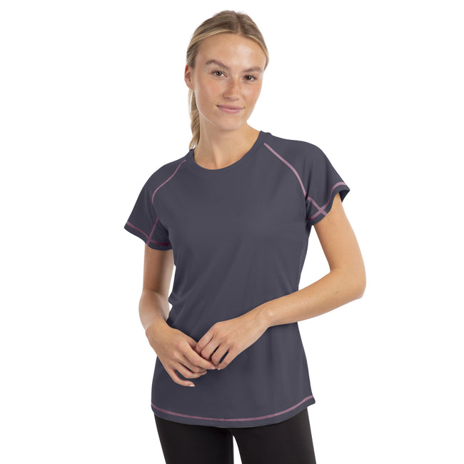 Dark Grey - Side - Trespass Womens-Ladies Viktoria Active T-Shirt