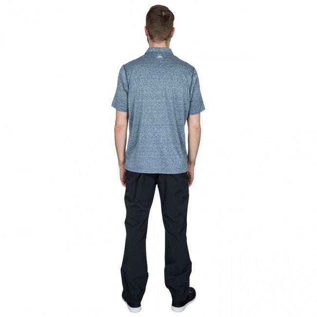 Navy - Side - Trespass Mens Monocle Quick Dry Polo Top