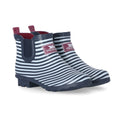 Navy Stripe - Side - Trespass Womens-Ladies Bex Ankle Welly