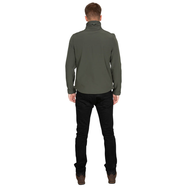 Olive - Side - Trespass Mens Hotham Softshell Jacket
