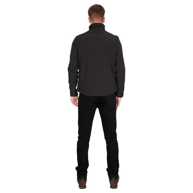 Black - Side - Trespass Mens Hotham Softshell Jacket