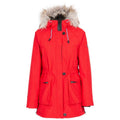 Red - Front - Trespass Womens-Ladies Caption Waterproof Parka