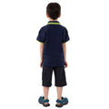 Navy - Side - Trespass Boys Outline Polo Shirt