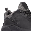 Black-Grey - Side - Trespass Mens Cole Leather Trainers