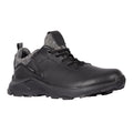 Black-Grey - Front - Trespass Mens Cole Leather Trainers