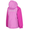Deep Pink - Side - Trespass Childrens-Kids Tuneful Waterproof Jacket