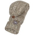 Dark Mushroom - Side - Trespass Womens-Ladies Mittzu Fingerless Knitted Ski Gloves