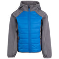 Blue-Grey - Front - Trespass Childrens-Kids Roadie Hybrid Jacket