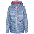 Navy Gingham - Front - Trespass Womens-Ladies Niggle TP75 Checked Waterproof Jacket