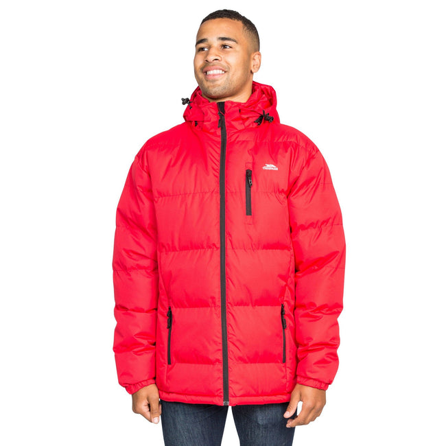 Red - Back - Trespass Mens Clip Padded Jacket