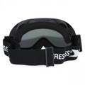 Black - Pack Shot - Trespass Adults Unisex Vickers Double Lens Snow Sport Ski Goggles