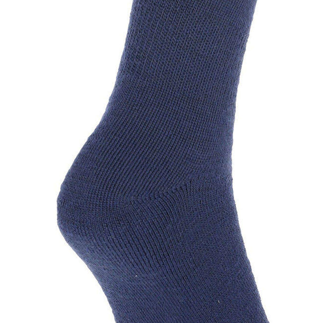 Navy Blue - Side - Trespass Adults Unisex Tech Luxury Merino Wool Blend Ski Tube Socks