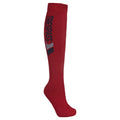 Red - Front - Trespass Adults Unisex Tech Luxury Merino Wool Blend Ski Tube Socks