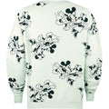 Sage Green-Black - Back - Disney Womens-Ladies Mickey & Minnie Mouse Sweatshirt