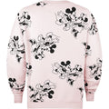 Pale Pink-Black - Back - Disney Womens-Ladies Mickey & Minnie Mouse Sweatshirt