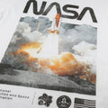 White - Side - NASA Mens Lift Off Cotton T-Shirt
