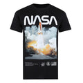 Black - Front - NASA Mens Lift Off Cotton T-Shirt