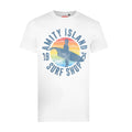 White - Front - Jaws Mens Amity Surf Shop T-Shirt