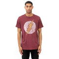 Vintage Burgundy - Side - Flash Mens Logo Washed T-Shirt