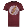 Vintage Burgundy - Front - Flash Mens Logo Washed T-Shirt