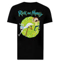 Black - Front - Rick And Morty Mens Portal T-Shirt