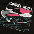 Black - Side - Knight Rider Mens K.I.T.T 2000 Neon Hoodie