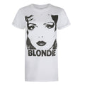 White-Black - Front - Blondie Womens-Ladies Face T-Shirt