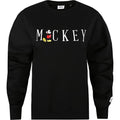 Black - Front - Disney Womens-Ladies Mickey Mouse Embroidered Sweatshirt