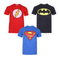 Red-Black-Blue - Front - DC Comics Childrens-Kids T-Shirt (Pack of 3)