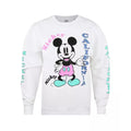 White - Front - Disney Womens-Ladies Mickey Mouse Retro Sweatshirt