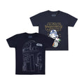Navy - Front - Star Wars Boys Droids Cotton T-Shirt (Pack of 2)