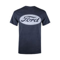 Navy - Front - Ford Mens Logo Heather T-Shirt