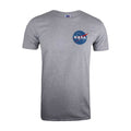 Sports Grey - Front - NASA Mens Core Logo Marl T-Shirt