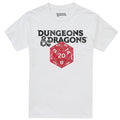White - Front - Dungeons & Dragons Mens D20 T-Shirt