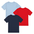Red-Navy-Blue - Back - Cars Boys Lightning McQueen T-Shirt (Pack of 3)