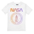White - Front - NASA Boys National Emblem Gradient T-Shirt