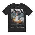 Black - Front - NASA Boys Lift Off T-Shirt