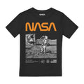 Black - Front - NASA Boys Salute T-Shirt