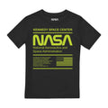 Black - Front - NASA Boys Mono Kennedy T-Shirt
