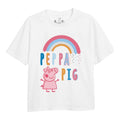 White - Front - Peppa Pig Girls Doodle Outline T-Shirt