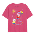 Fuchsia - Front - Peppa Pig Girls Rainy Day T-Shirt