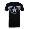 Black - Front - Captain America Mens Logo T-Shirt