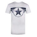 White - Front - Captain America Mens Logo T-Shirt