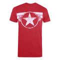 Antique Cherry Red - Front - Captain America Mens Logo T-Shirt