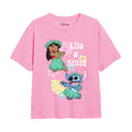 Light Pink - Front - Lilo & Stitch Girls Hula T-Shirt