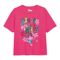 Fuchsia - Front - Trolls Girls Happy Vibes T-Shirt