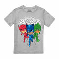 Grey - Front - PJ Masks Boys Heroes Trio Heather T-Shirt