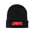 Black - Front - Jaws Mens Logo Beanie