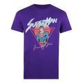 Purple-Red - Front - Superman Mens Sunset T-Shirt